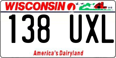 WI license plate 138UXL