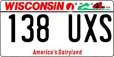 WI license plate 138UXS