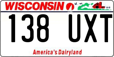 WI license plate 138UXT