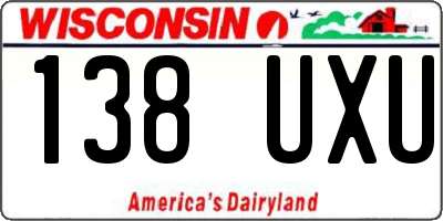 WI license plate 138UXU