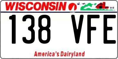 WI license plate 138VFE