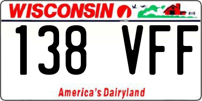 WI license plate 138VFF