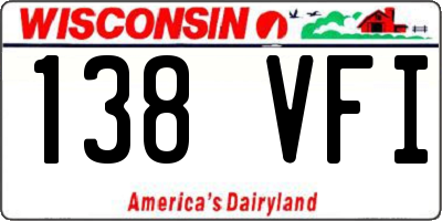 WI license plate 138VFI
