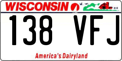 WI license plate 138VFJ