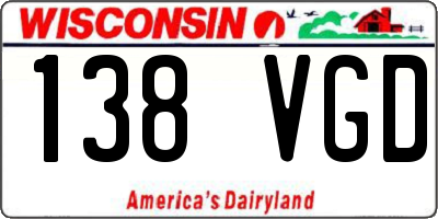 WI license plate 138VGD
