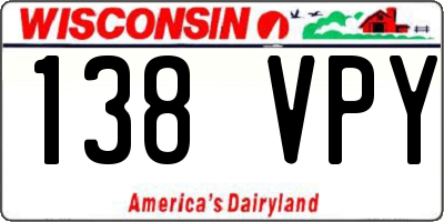 WI license plate 138VPY