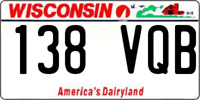 WI license plate 138VQB