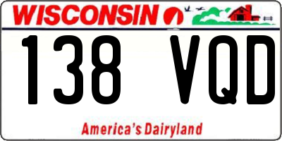 WI license plate 138VQD