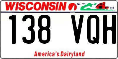 WI license plate 138VQH
