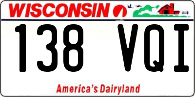 WI license plate 138VQI