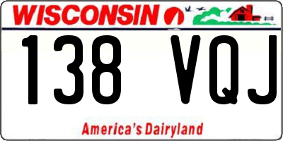 WI license plate 138VQJ