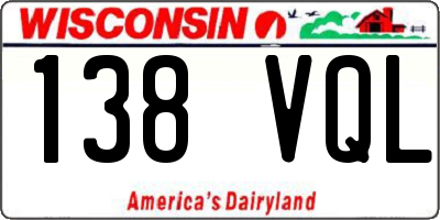 WI license plate 138VQL