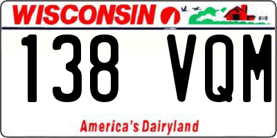 WI license plate 138VQM
