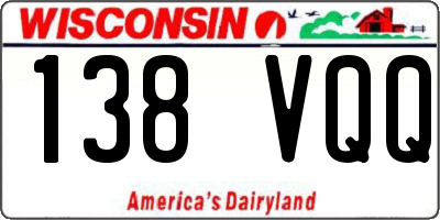 WI license plate 138VQQ