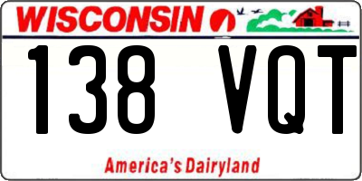 WI license plate 138VQT