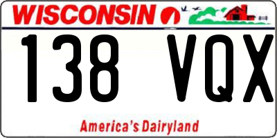 WI license plate 138VQX