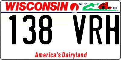 WI license plate 138VRH