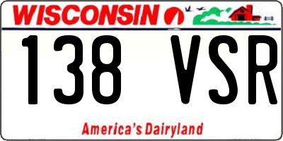 WI license plate 138VSR