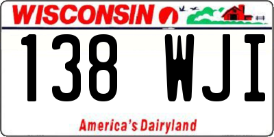 WI license plate 138WJI