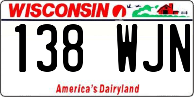 WI license plate 138WJN