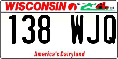 WI license plate 138WJQ