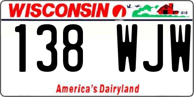 WI license plate 138WJW