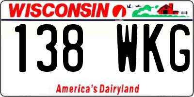 WI license plate 138WKG