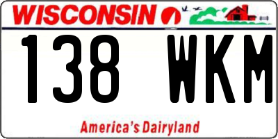 WI license plate 138WKM