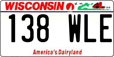 WI license plate 138WLE