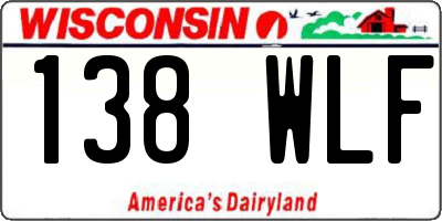 WI license plate 138WLF