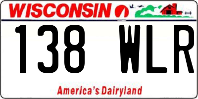 WI license plate 138WLR