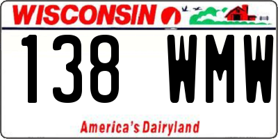 WI license plate 138WMW
