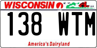 WI license plate 138WTM