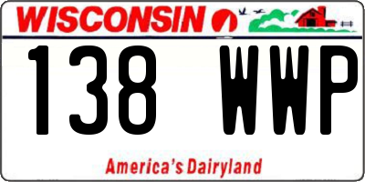 WI license plate 138WWP