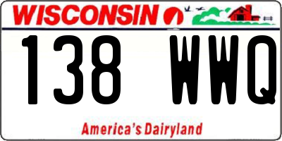 WI license plate 138WWQ