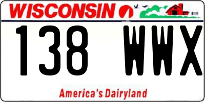 WI license plate 138WWX