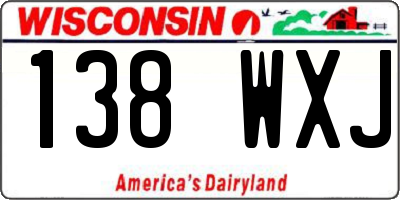 WI license plate 138WXJ