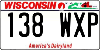 WI license plate 138WXP