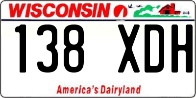 WI license plate 138XDH