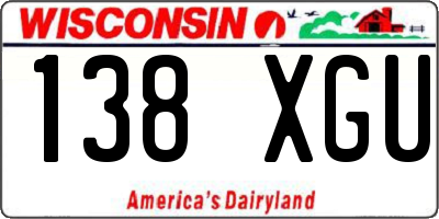 WI license plate 138XGU
