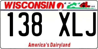 WI license plate 138XLJ