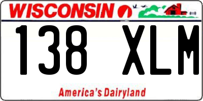 WI license plate 138XLM