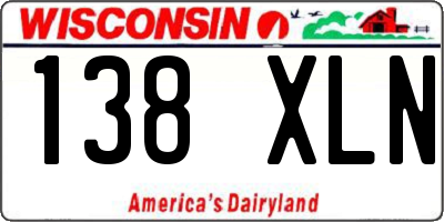 WI license plate 138XLN
