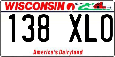 WI license plate 138XLO
