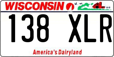 WI license plate 138XLR