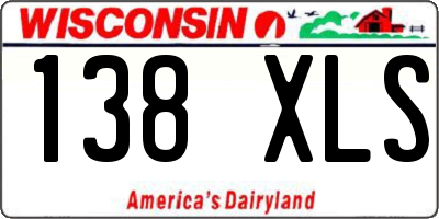 WI license plate 138XLS
