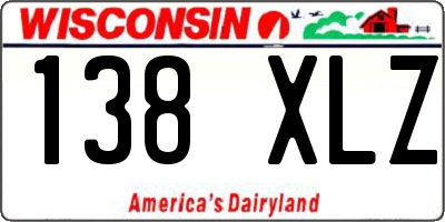 WI license plate 138XLZ