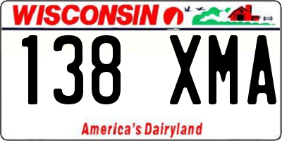 WI license plate 138XMA