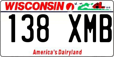 WI license plate 138XMB