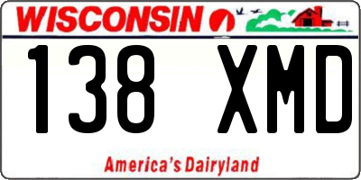 WI license plate 138XMD